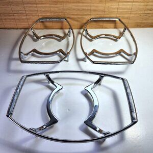 Corning Ware Trivet Lot of 3 Chrome Casserole Holder Vintage